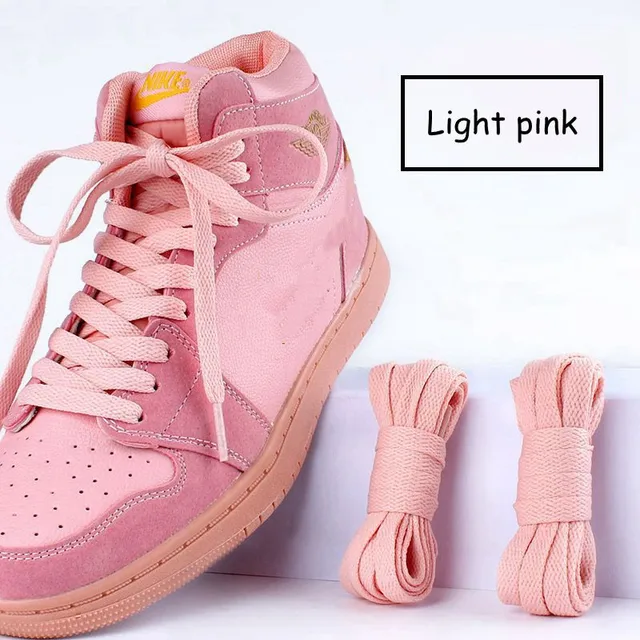 36Colors Flats Shoelaces For Air Force Tennis Shoe Laces Sneaker White Black Canvas Men Women Shoelace Basketball Shoes Strings Light pink