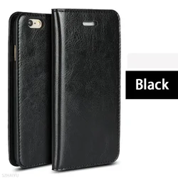 Premium Genuine Leather Phone Case with Card Holder Wallet for Galaxy S20 Ultra (Black)