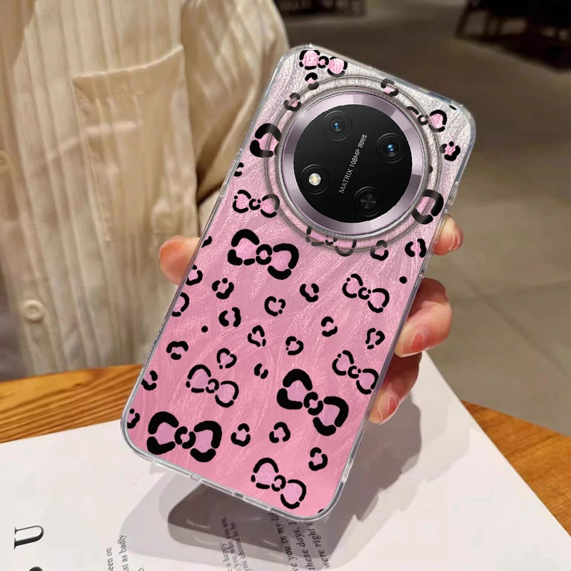 Luxury Laser Silver Bow Knot Shockproof Bumper Case with Gradient Butterfly Design