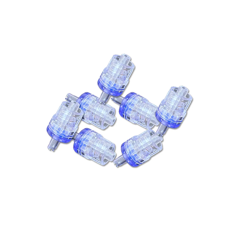 10PCS Infusion Micro Luer ล็อคทางการแพทย์วาล์วตรวจสอบพลาสติก 1