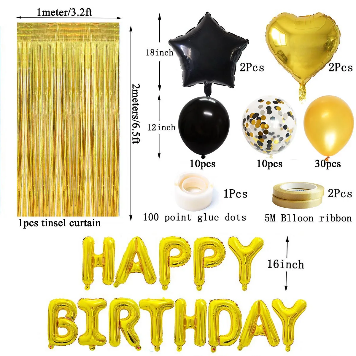 Décoration De Fête D'anniversaire Pour Fille Et Garçon De 18 Ans, Ballon En  Papier Avec Confettis Dorés En Latex Pour Hommes Et Femmes - Party &  Vacances Diy Décorations - AliExpress