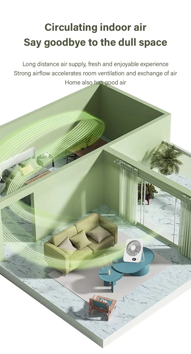 Description Picture 4 of item2025 New Portable Mini Fan USB Charging Long Life Ultra-thin Desktop Fan Large Wind Super Quiet Folding Handheld Table Fan