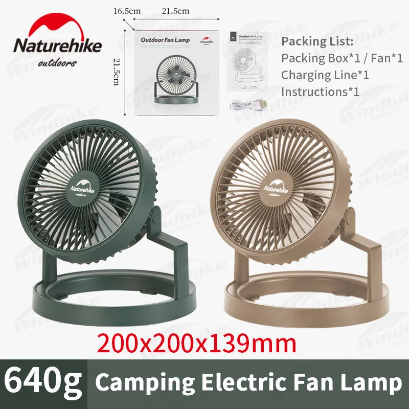 Naturehike Outdoor Desktop Fan 3 Gear Adjustable Usb Charge Portable