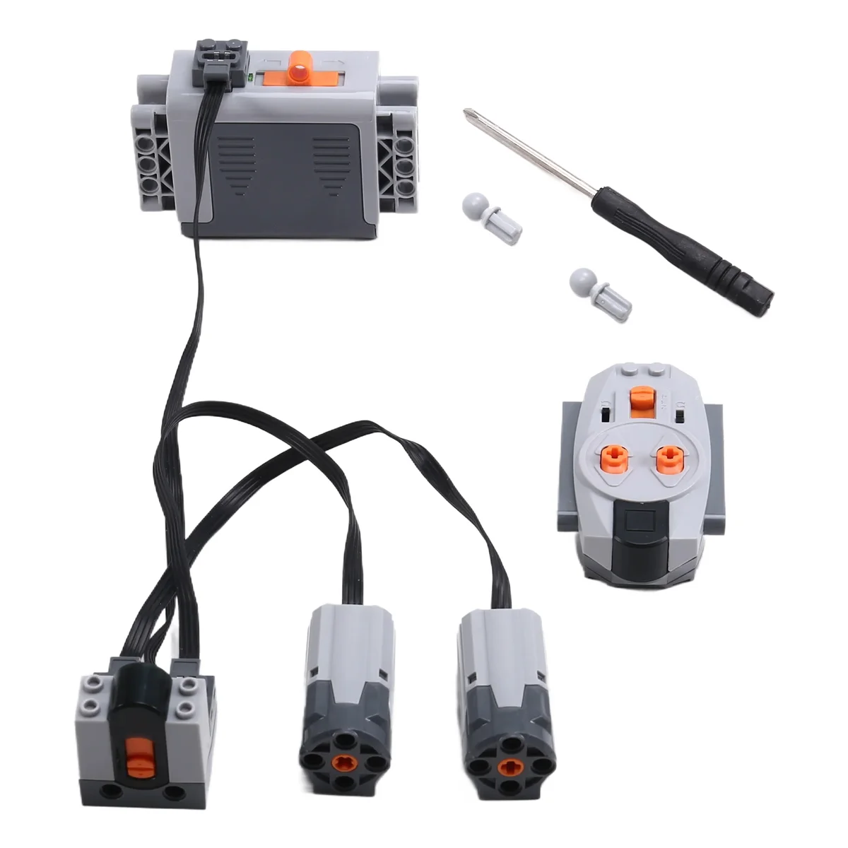 BAAU 5PCS Power Functions Motor Set M Motor AA Battery Box IR Remote Control IR Receiver Building Blocks