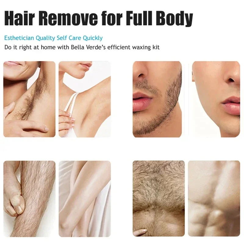 Wax Heater 500ML Set For Hair Removal / Digital Display Screen Depilatory Hard Wax Melt Warmer / 200g Wax Beans Hair Remove Tool