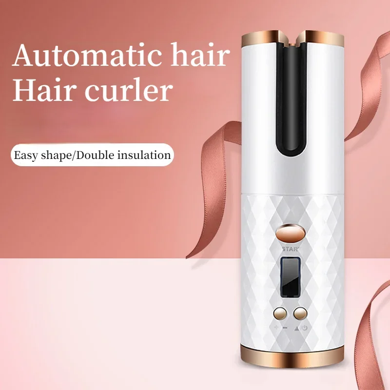 Hair Curler Hair Iron Automatic Hair Curler 3 Color Option USB Charging Portable Wireless Rotate Anti-Scalding