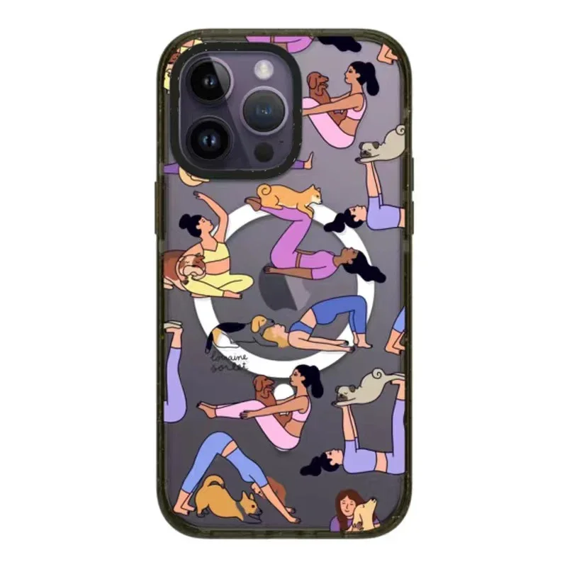 

MagSafe Acrylic Swimming Yoga Girl Phone Case Cover for IPhone 11 12 13 14 15 Pro Max Case for IPhone 14 Pro Max