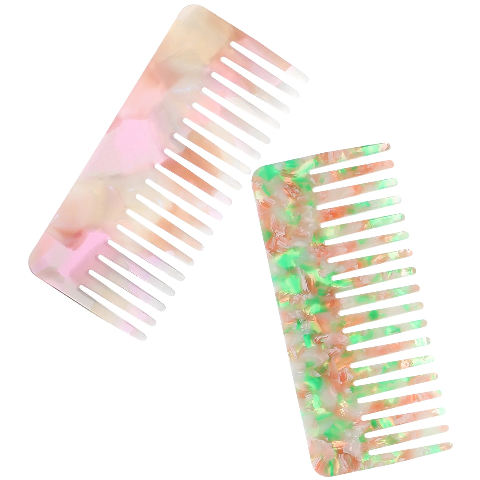 

2 Pcs Anti-static Hair Comb Wet Women Acetate Sheet Men's Wide Tooth Styling for