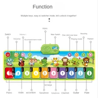 110x36cm Musical Piano Mat Toddlers Floor Violin Keyboard Dance Mat with 8 instruments Sounds Baby Mat Study Educational Toys 2