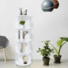 16296-0e0444.jpg Durable Rotating Bookcase with Steel Column Bearing, 360° Silent Rotation, Tool-Free Mortise and Tenon Installation
