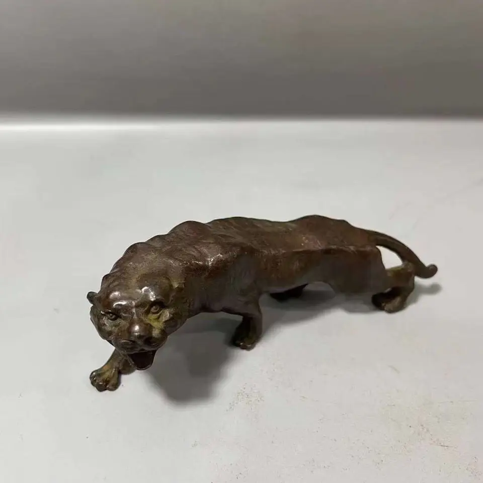 

Винтажные медные украшения в виде тигра, украшение для дома, искусственные украшения