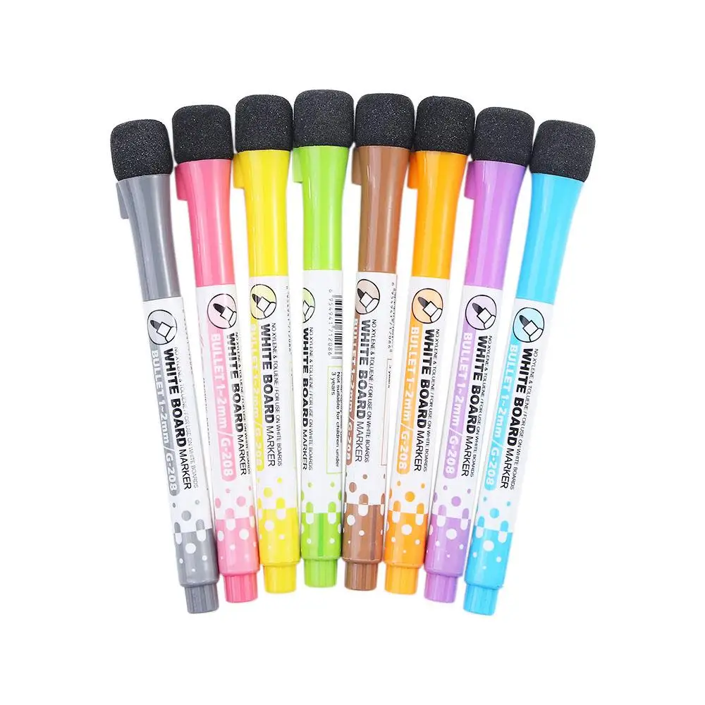 

1PC Classroom Supplies Magnetic Erasable Eraser Cap Board Markers Markers Graffiti Pen Whiteboard Pens Children's Drawing Pen
