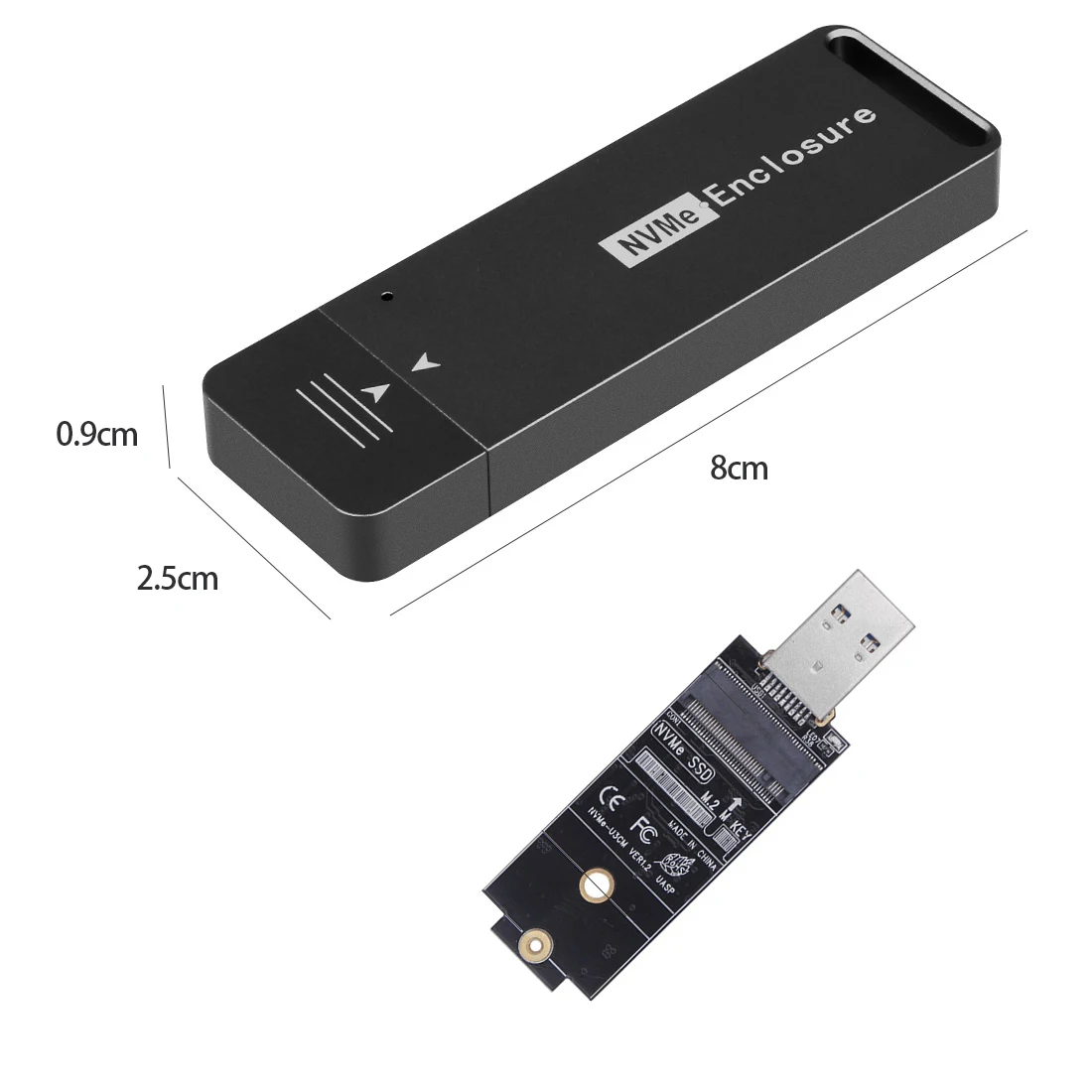 XT-XINTE M.2 2242 2230 SSD Enclosure M.2 PCIe SSD Enclosure to USB3.1 Type-A Gen 2 PCIe Hard Disk External for NVMe Case