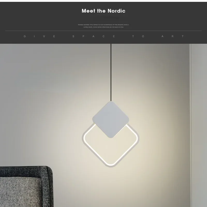 Modern LED Circle Pendant Light for Bedside Bedroom Living Dining Room Study Hanging Lamp Indoor Decoration pendant lights,pendant lamp,chandelier lighting,vintage pendant lights