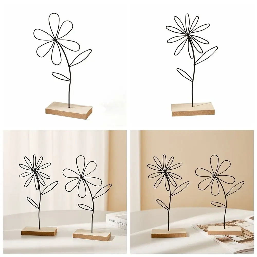 Nordic style iron small flower ornaments creative home desktop decorations porch wine cabinet metal crafts