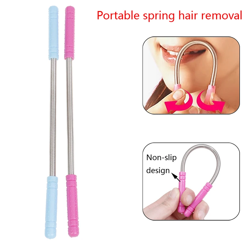 4 styles New Facial Hair Remover Depilador Facial Facial Remover Spring Smooth Spring Face Hair Remover Removal Stick Epilator триммер для лица flawless facial hair remover белый