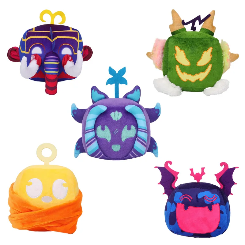 Kids' Blox Fruits Plush Toy – Soft Stuffed Animal Pillow for Birthday Gifts and Home Decor