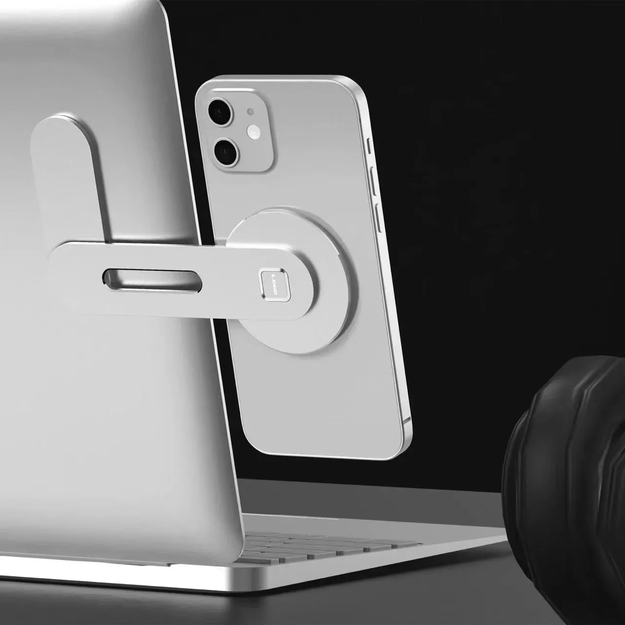 Magnetic Foldable Laptop Phone Holder - Slim Design