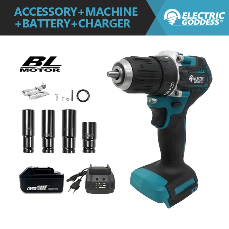 

DDF487 18V 1000Nm Brushless Rechargeable 10mmImpact Driver Electric전동 공구를 뚫다Impact Screwdriver Electric Drill