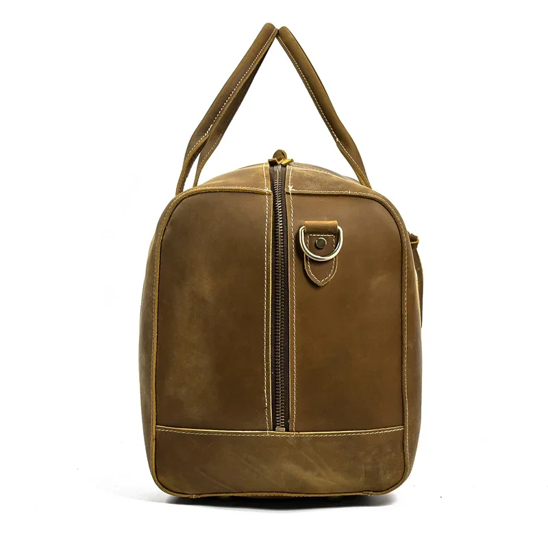 Brown Leather Duffle Bag For Men