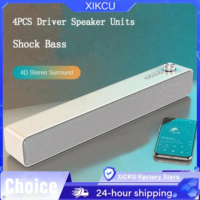 Original Bluetooth Subwoofer Soundbar TV Audio Echo Wall Computer Speaker Home Theater Music Wireless Blueooth Speaker Gift