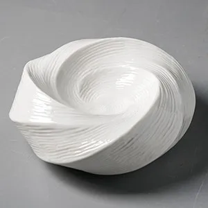 prato de jantar French style Western cuisine serving plate White double-layer dazzling pattern insulated plate tableware Dishes
