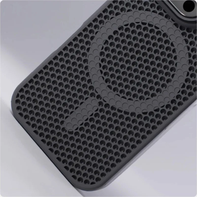 Invisible Lens Holder Honeycomb Cooling Case with Magnetic Wireless Charging Armor Cover