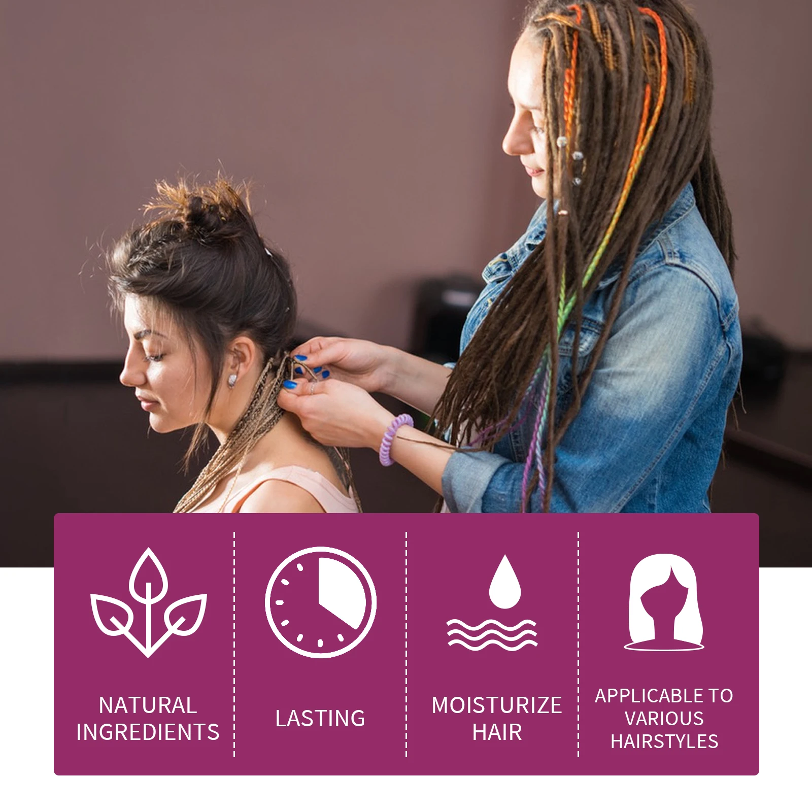 Styling Braiding Gel Wax Carbomer Long Lasting Strong Hold Pomade Anti-Frizz Smooth Hair Finishing Shaping Hair Edge Control