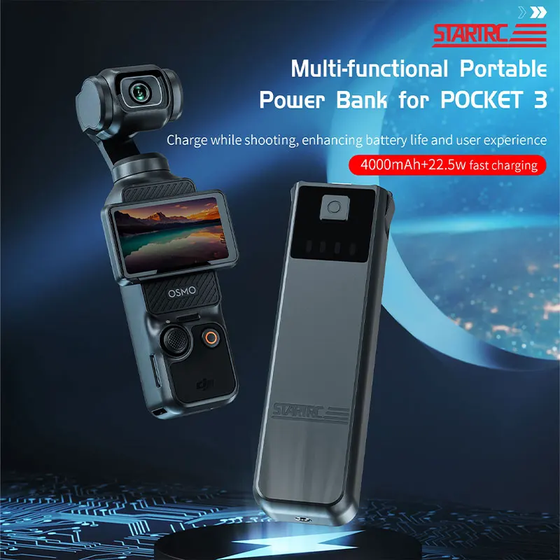 Description Picture 3 of itemGimbal Camera Accessories Handle Grip Portable Charger Mobile Power Bank Extension Charging Handle For DJI Pocket 3 Accessory