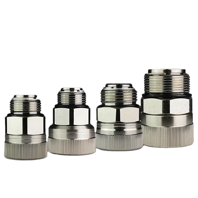 Feminino Masculino 360 Graus Rotating Pipe Encaixes Conector do Acoplador para Bocal de Combustível Bsp Ajustável 11 2