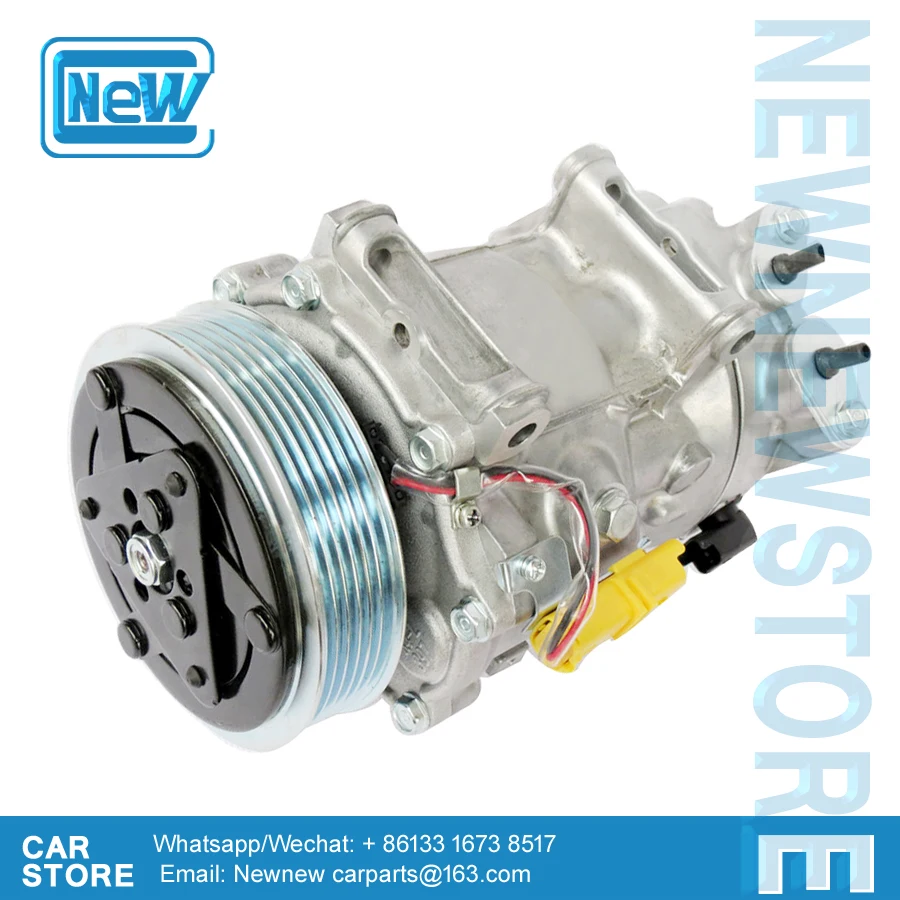 Compressore Ac Sd7C16 Per Peugeot 207 208 308 3008 508 5008 Citroen C3 C4 C5 9800839580 9800840180 9819711680 9822826880 6453Qj