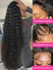 250 300 Density Curly 13x6 HD Lace Frontal Human Hair Wigs Brazilian 30 40 Inch Water Deep Wave 13x4 Lace Front Wig For Women 3