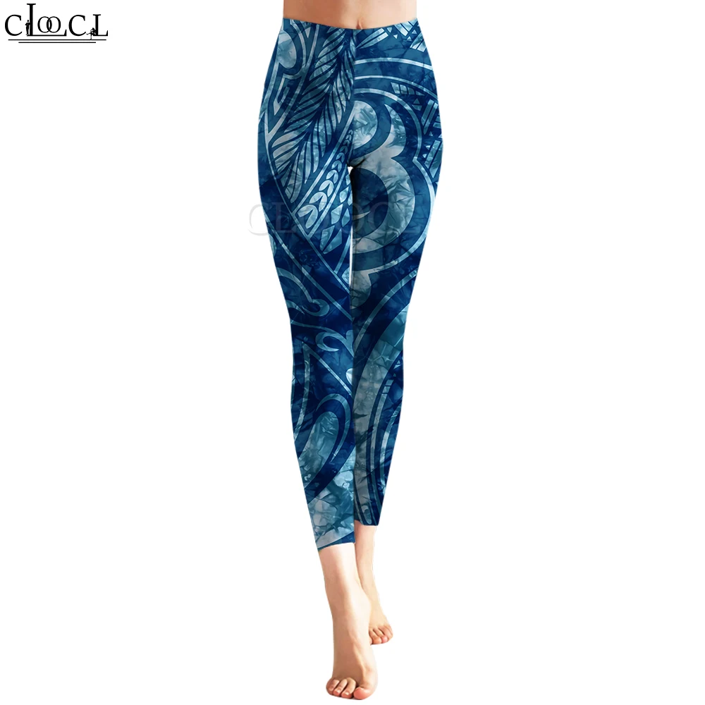 CLOOCL Women Legging Summer Polynesia Style 3D Printed Sweatpants Female Pants for Outdoor Workout Up Jogging Trousers A2