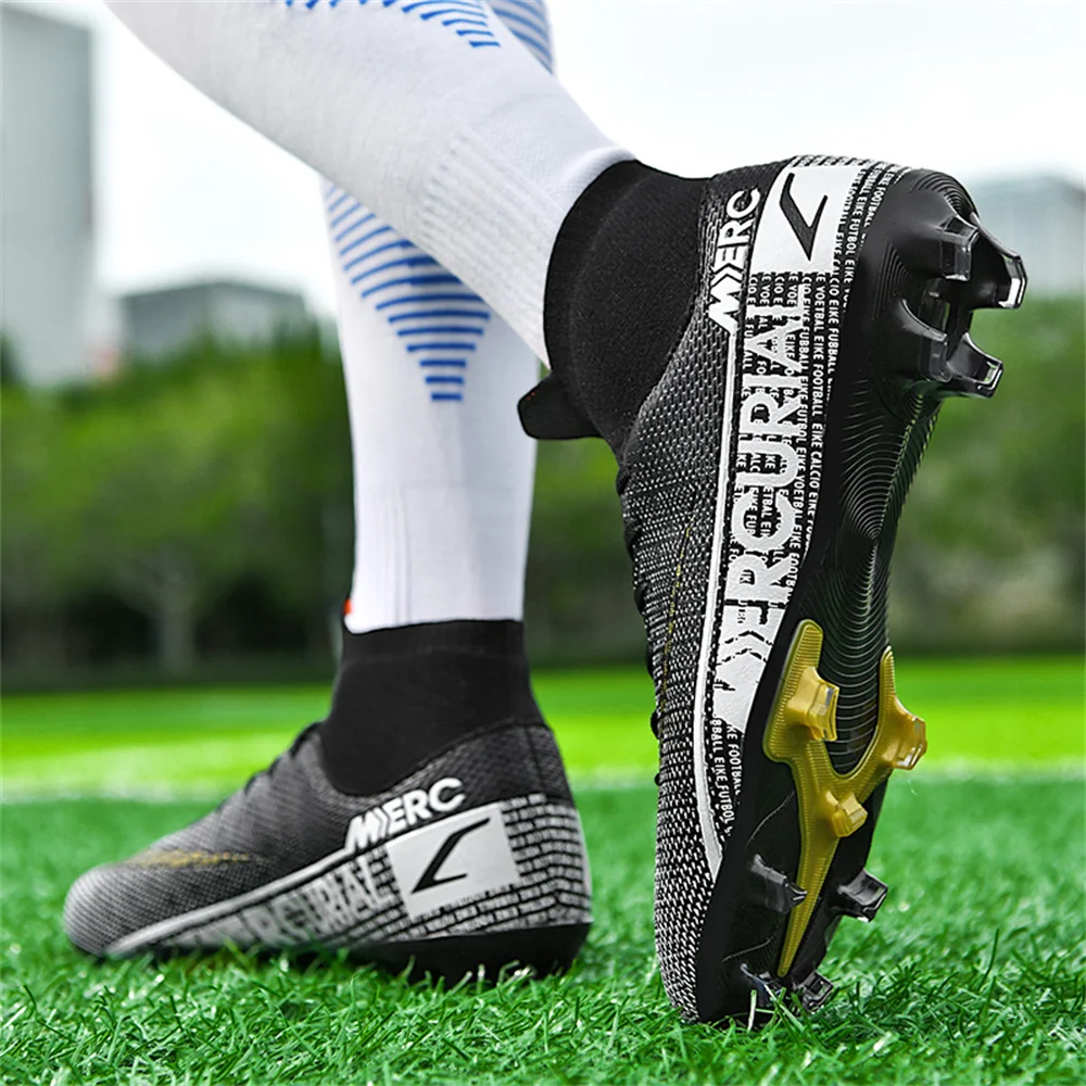 ARKKG Mens Firm Ground Cleats Turf Football Soccer Shoes Professional Spikes Athletic Outdoor Trainning Boots for Male