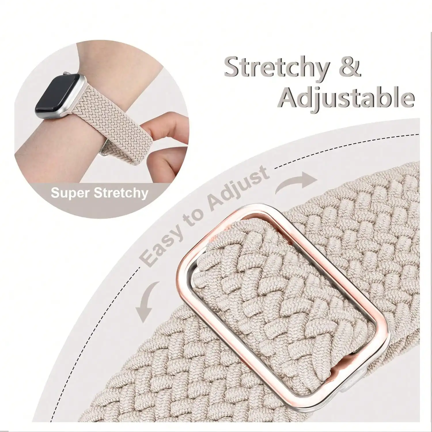 Set of 3 Quick Release Braided Nylon Wristbands - 18/20/22mm