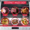 Large Capacity Rotisserie & BBQ Oven, Digital Controls, Compact Storage, Perfect Preset Rotation Speed, 6