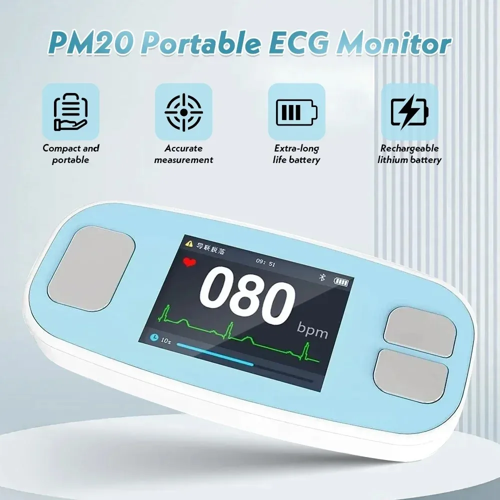 Digital ECG Holter Monitor Bluetooth App EKG Heart Rate Monitor Wireless Machine 6 Lead EKG M&aacute;quina ecg monitor