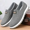 Retro Men Casual Shoes Slip on Canvas Loafers Comfortable Walking Flats for Man Non Slip Soft Moccasins Sneakers Driving Shoes 3