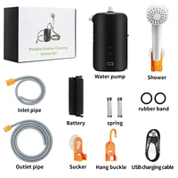 USB Rechargeable Camping Shower with Battery Display