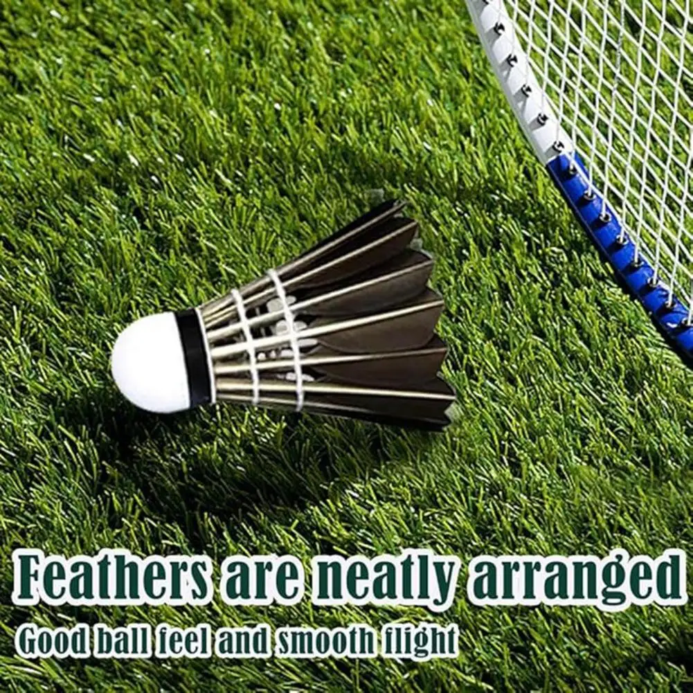 Pure Fur Badminton Shuttlecock High Speed Training Badminton Shuttlecocks with Great Stability Durability Indoor for