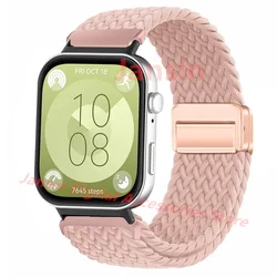 Nylon Loop Magnetic Wristband Bracelet - Replaceable Strap Accessory - Huawei Fit 3 4 4Pro (Style 22)