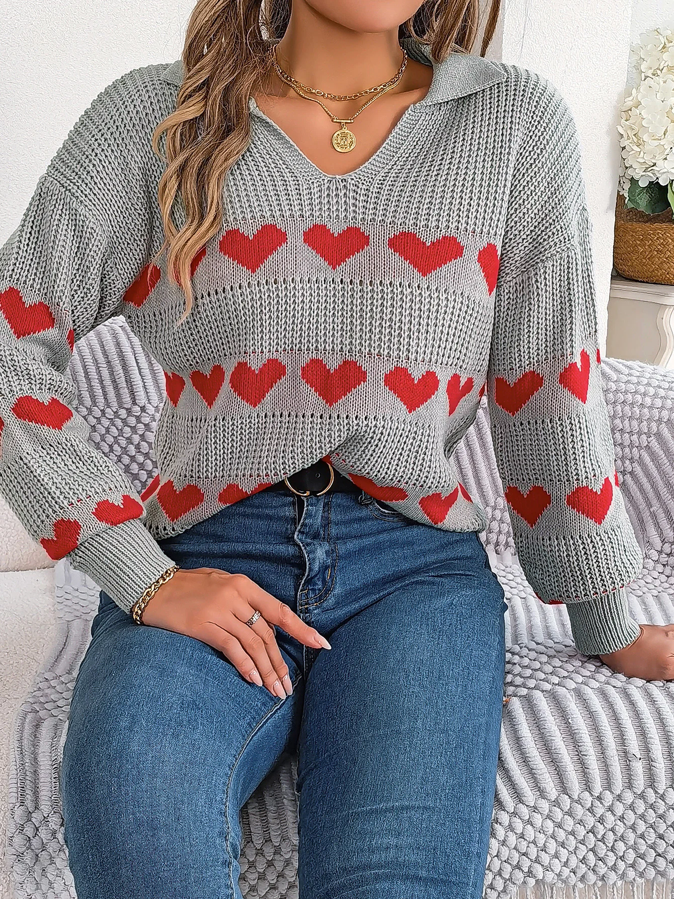Women Autumn Winter Knitted Sweater