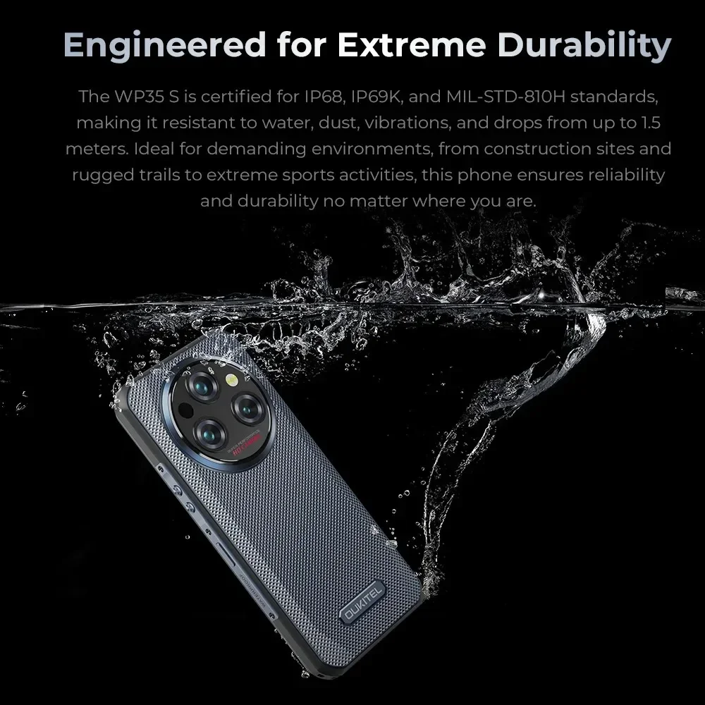 Oukitel WP35 S Rugged phone  24GB(6+18)+256GB 11000mAh 4G phones androids NFC rugged Smartphone Business phone 4