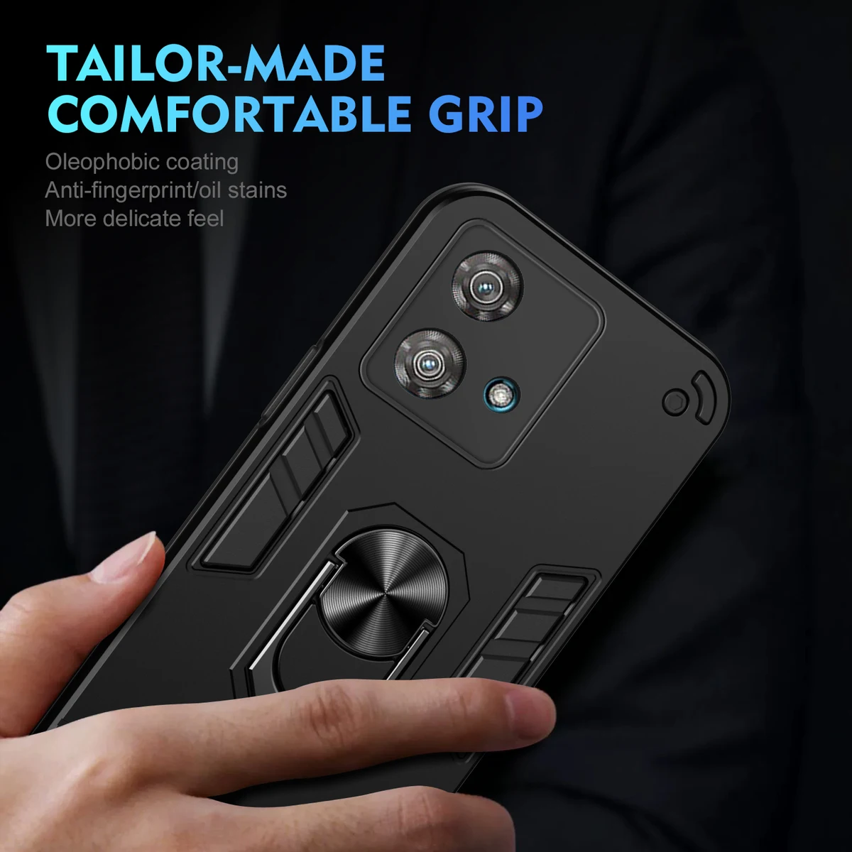 Magnetic Phone Holder Case for MOTOROLA Moto Edge 40 30 Pro Neo Fusion Cases Luxury Protect Bumper Back Cover — view 5