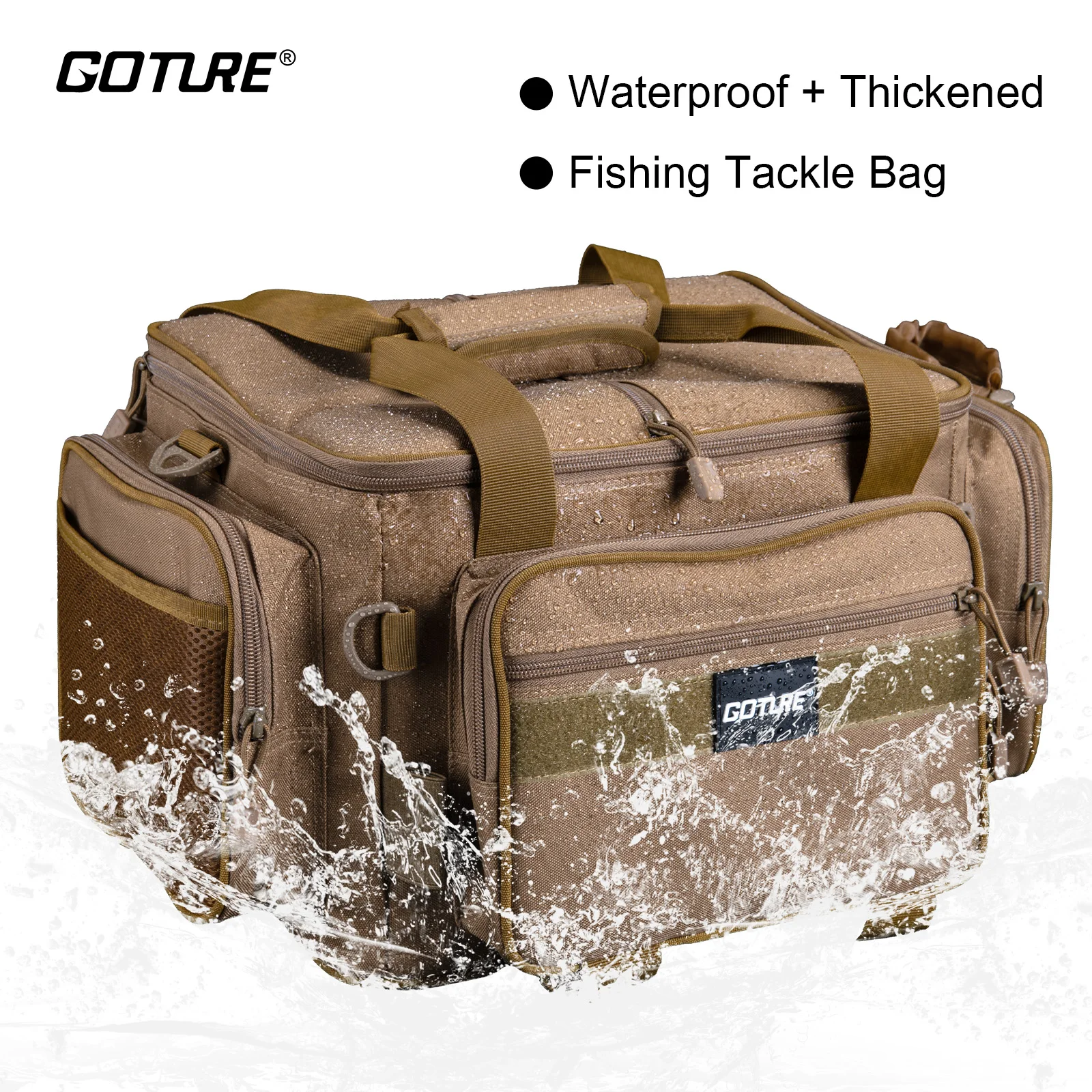 Sac matériel pêche étanche 600D Goture grande capacité épais camping rangement équipement cadeau homme
