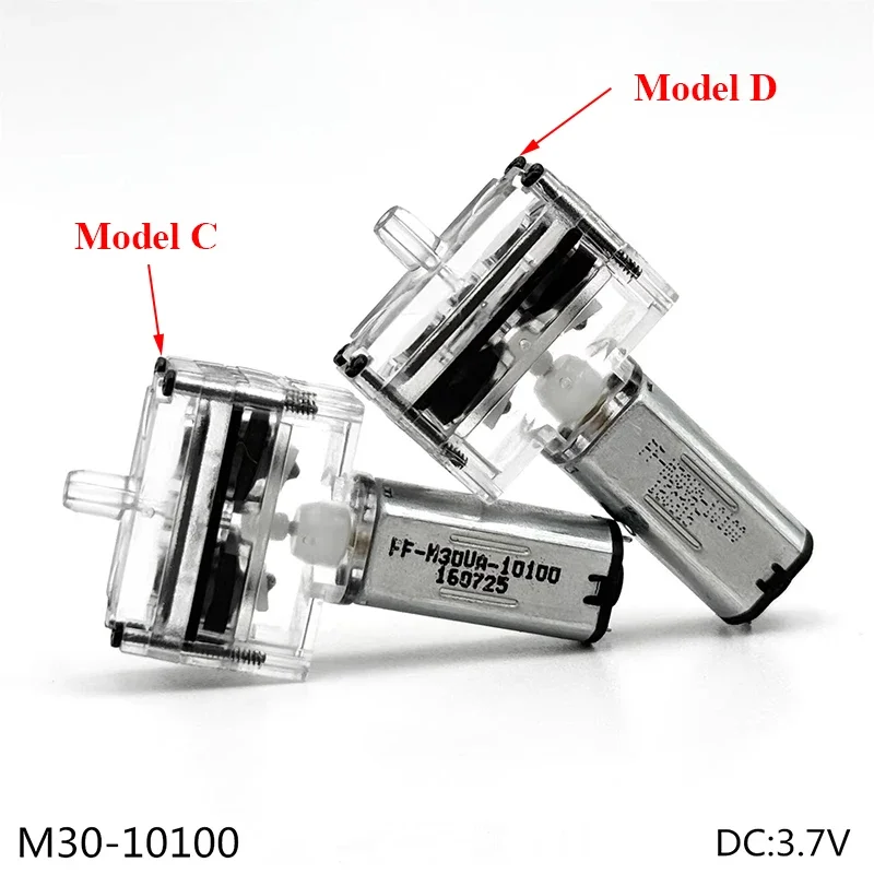 소형 M30 마이크로 다이어프램 에어 펌프 DC 3V 3.7V 수중 장비용 투명 헤드 산소 펌프