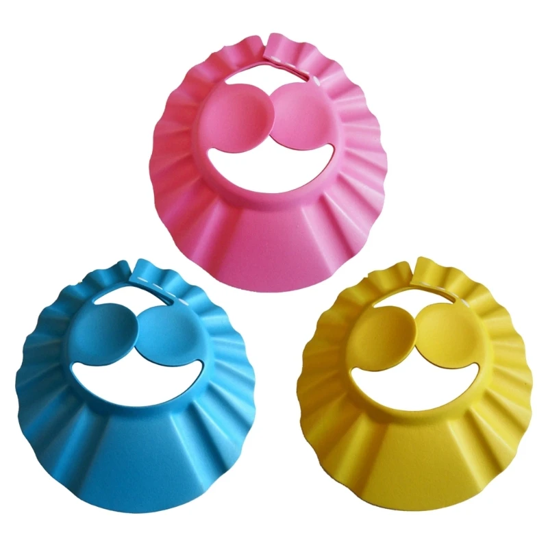 Baby Shower Soft EVA Shampoo Hat Eyes Ears Protections Soft Adjustable Visor Hat for Infant Kids Children Adjustable
