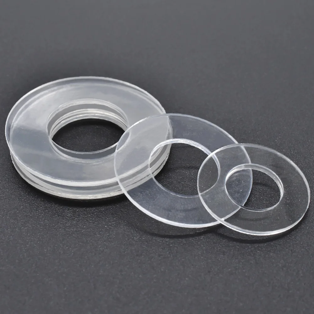 Hard PVC Plastic Insulation Transparent Gasket Ring Spacer Flat Washer M1.2 M1.4 M1.7 M1.8 M2 M2.5 M3 M3.5 M4 M5 M6 M8 M10 M12
