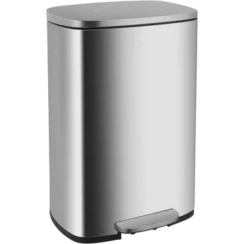 13-Gallon Stainless Step Trash 1