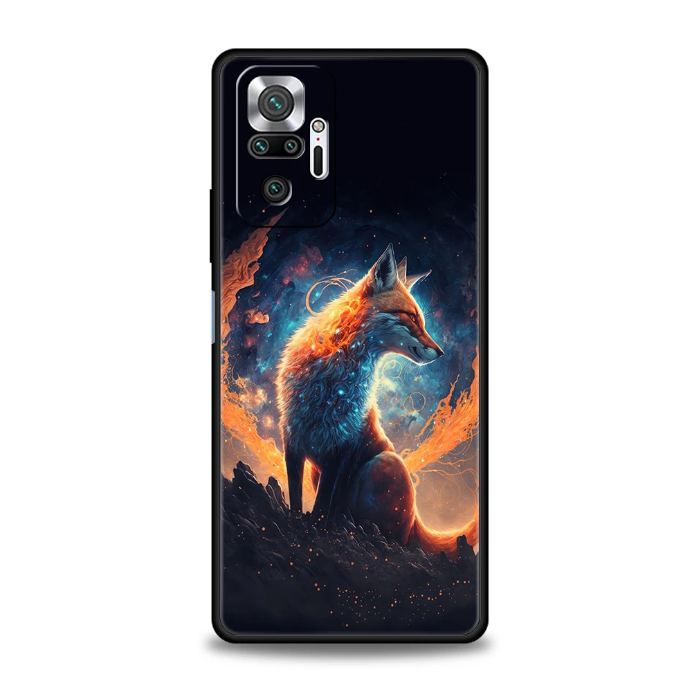Tier der Fuchs Handy hülle Abdeckung für Redmi 13c 10c Note 13 12 10 11 Pro plus 7 8t k40 k50 Gaming Pro plus 5g Soft shell Capas Tasche – Detail 2